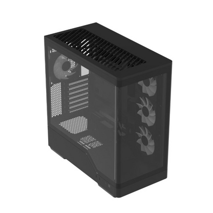 Aerocool P500A Black 4 Argb Fans Mid Tower Case tempered glass