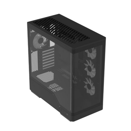 Aerocool P500A Black 4 Argb Fans Mid Tower Case tempered glass