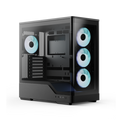 Aerocool P500A Black 4 Argb Fans Mid Tower Case tempered glass