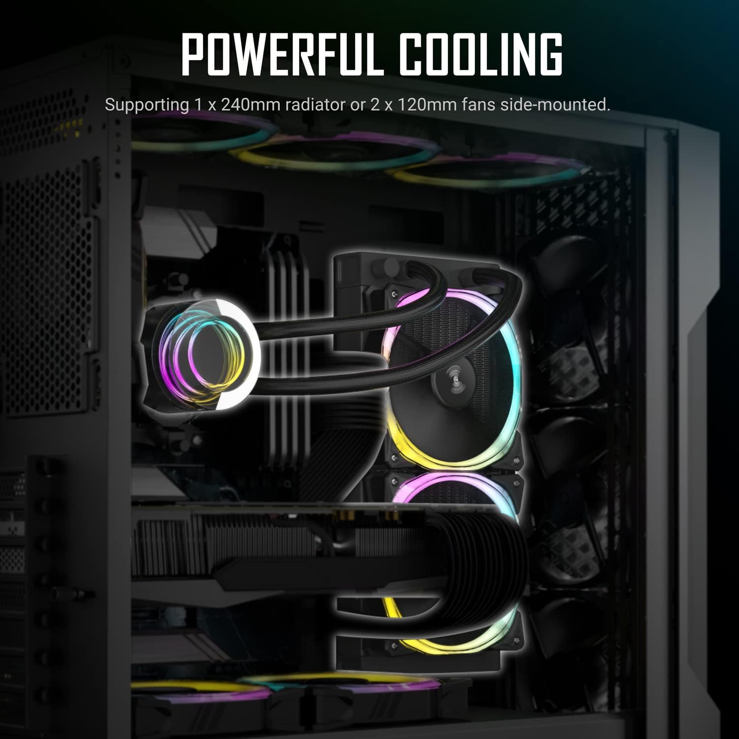 ANTEC AX90 Mid-Tower 4 x 120mm ARGB Fans + 750w Gold 80+