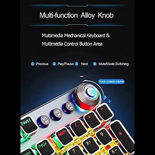 AULA f2088 RGB Mechanical Gaming Keyboard silver frame with Magnetic Hand Wrist Rest