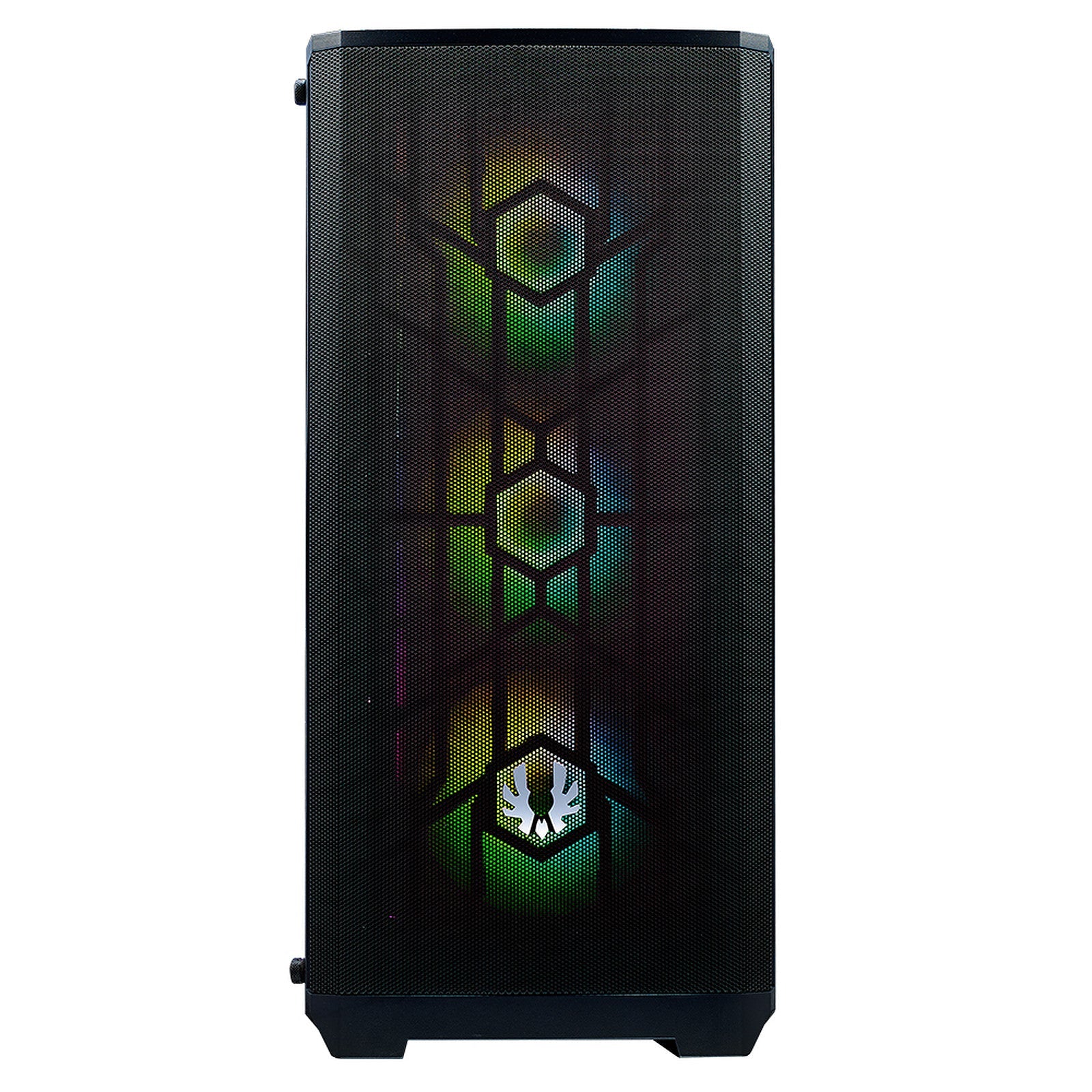 BitFenix Nova Mesh TG Mid Tower Case Tempered Glass Window, 4 FAN RGB Black With 600w PSU 80+