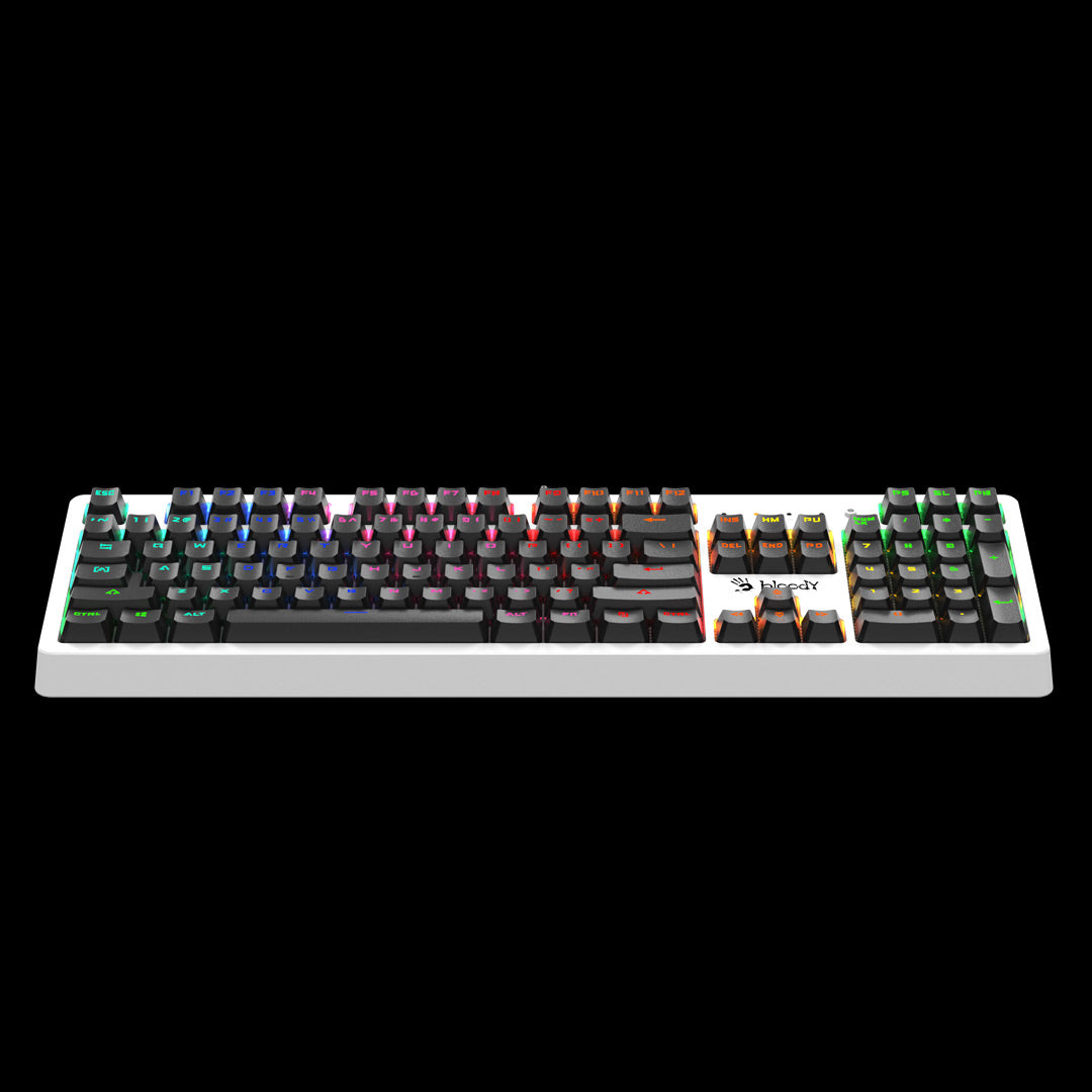 Bloody B810RC Light Strike RGB Animation Mechanical Gaming Keyboard – LK Optical Blue Switch | White