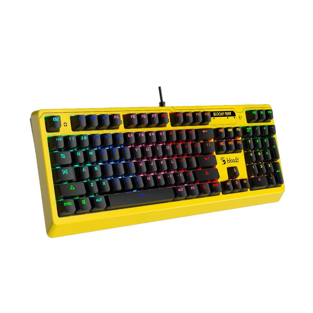 Bloody B810RC Light Strike RGB Animation Mechanical Gaming Keyboard – LK Optical Blue Switch | Yellow
