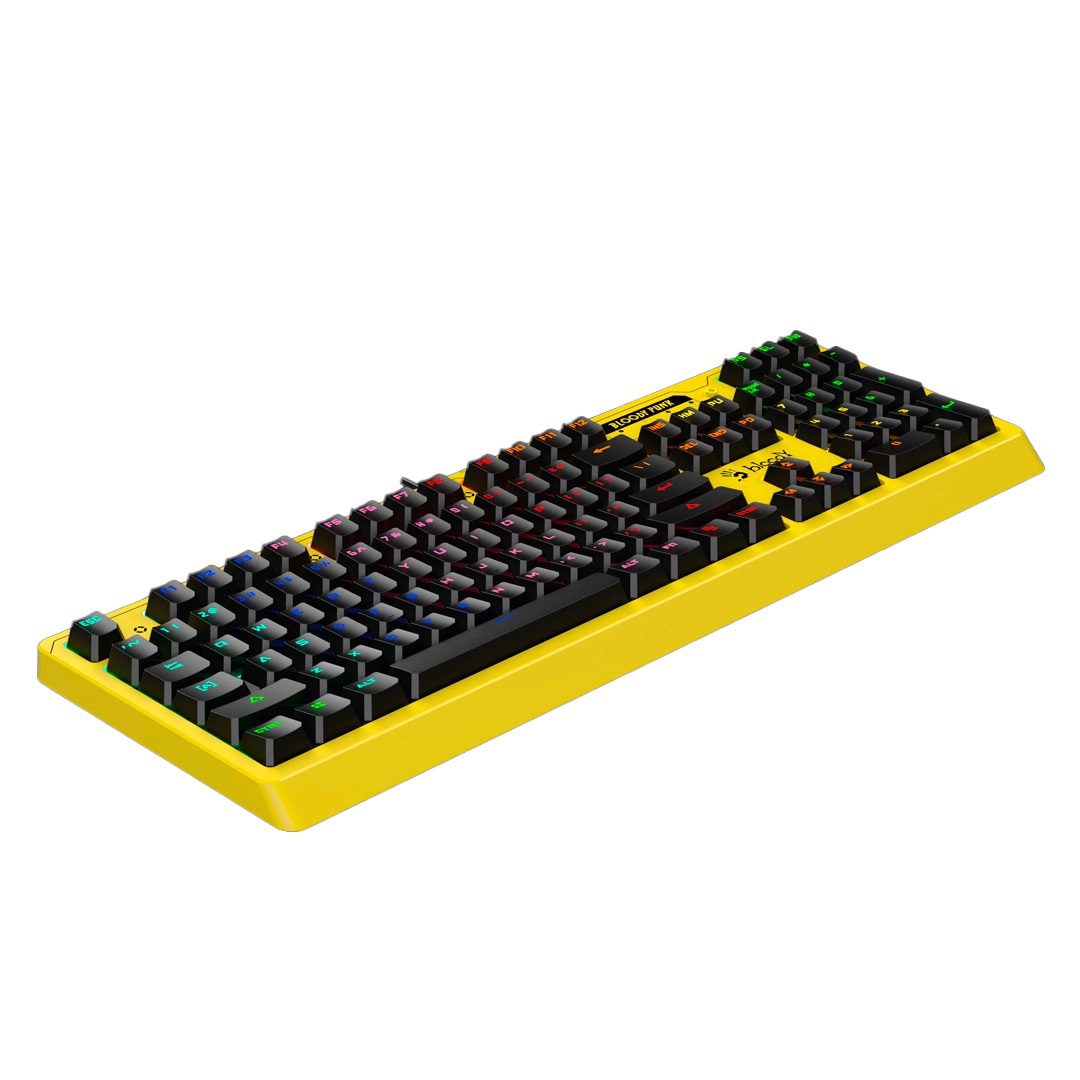 Bloody B810RC Light Strike RGB Animation Mechanical Gaming Keyboard – LK Optical Blue Switch | Yellow
