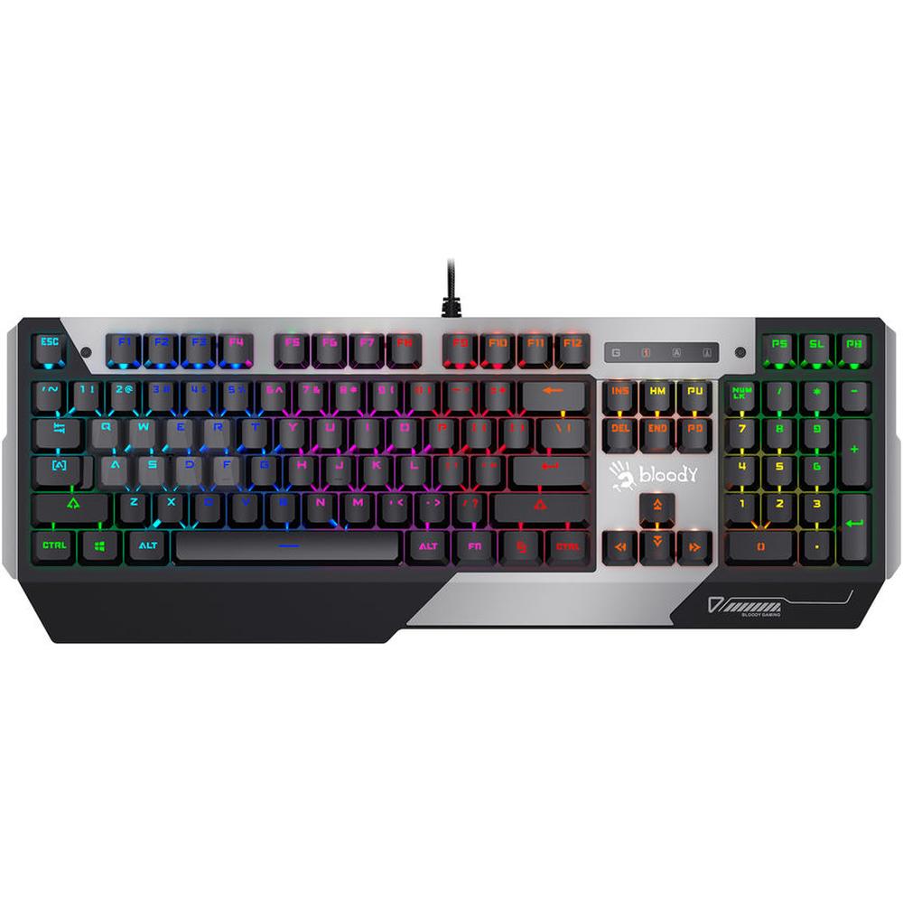 Bloody B865R LightStrike RGB Mechanical Gaming Keyboard – LK Optical Blue Switch | Gun Grey