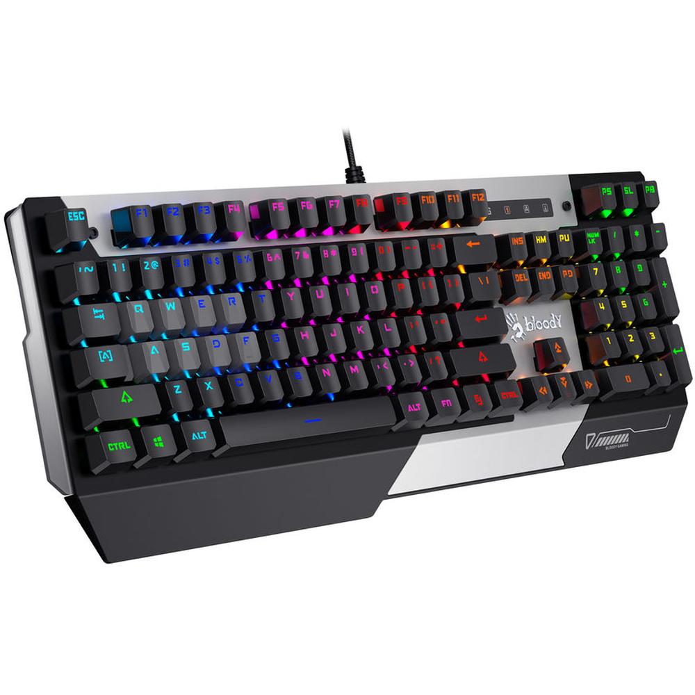 Bloody B865R LightStrike RGB Mechanical Gaming Keyboard – LK Optical Blue Switch | Gun Grey