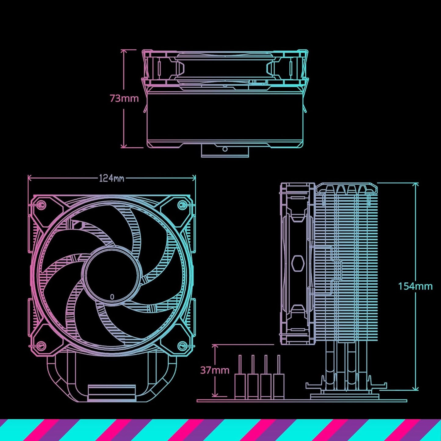 Hyper 212 Halo Black CPU Air Cooler