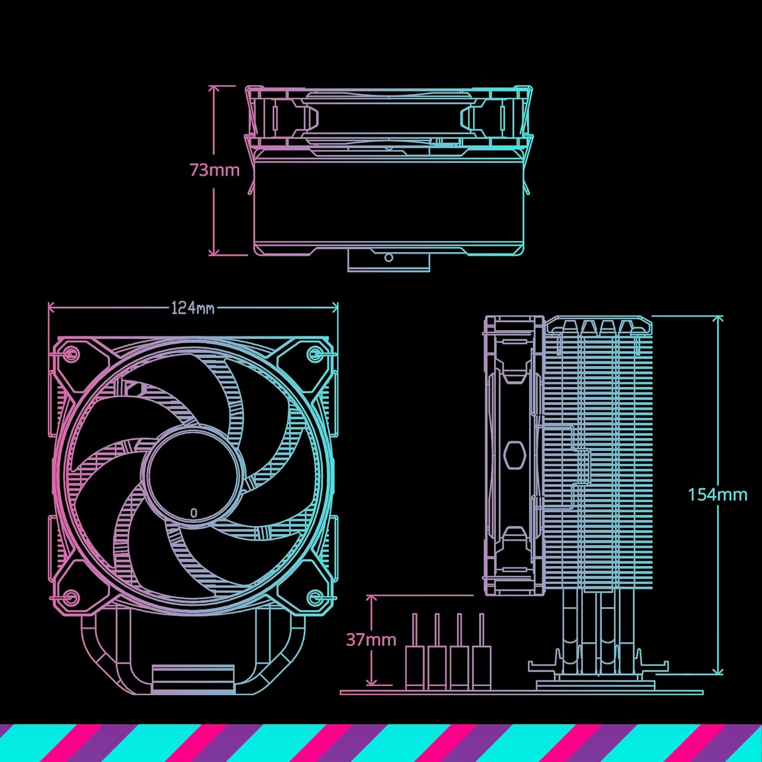 Hyper 212 Halo Black CPU Air Cooler