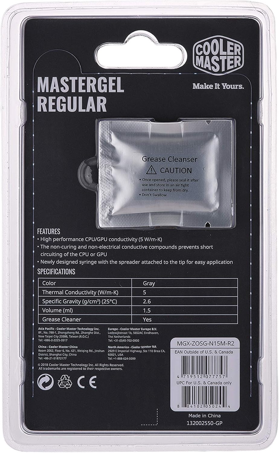 cooler master mastergel regular thermal paste