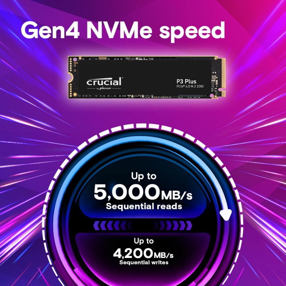 Crucial P3 Plus 1TB Pcie Gen 4.0 NVMe M.2 - ALARABIYA COMPUTER