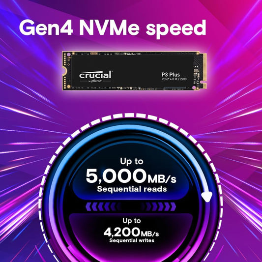 Crucial P3 Plus 1TB Pcie Gen 4.0 NVMe M.2 - ALARABIYA COMPUTER