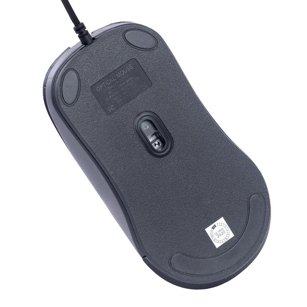 E-train (MO662) Wired Mouse 1000-1600 DPI with Switchable Button - Black