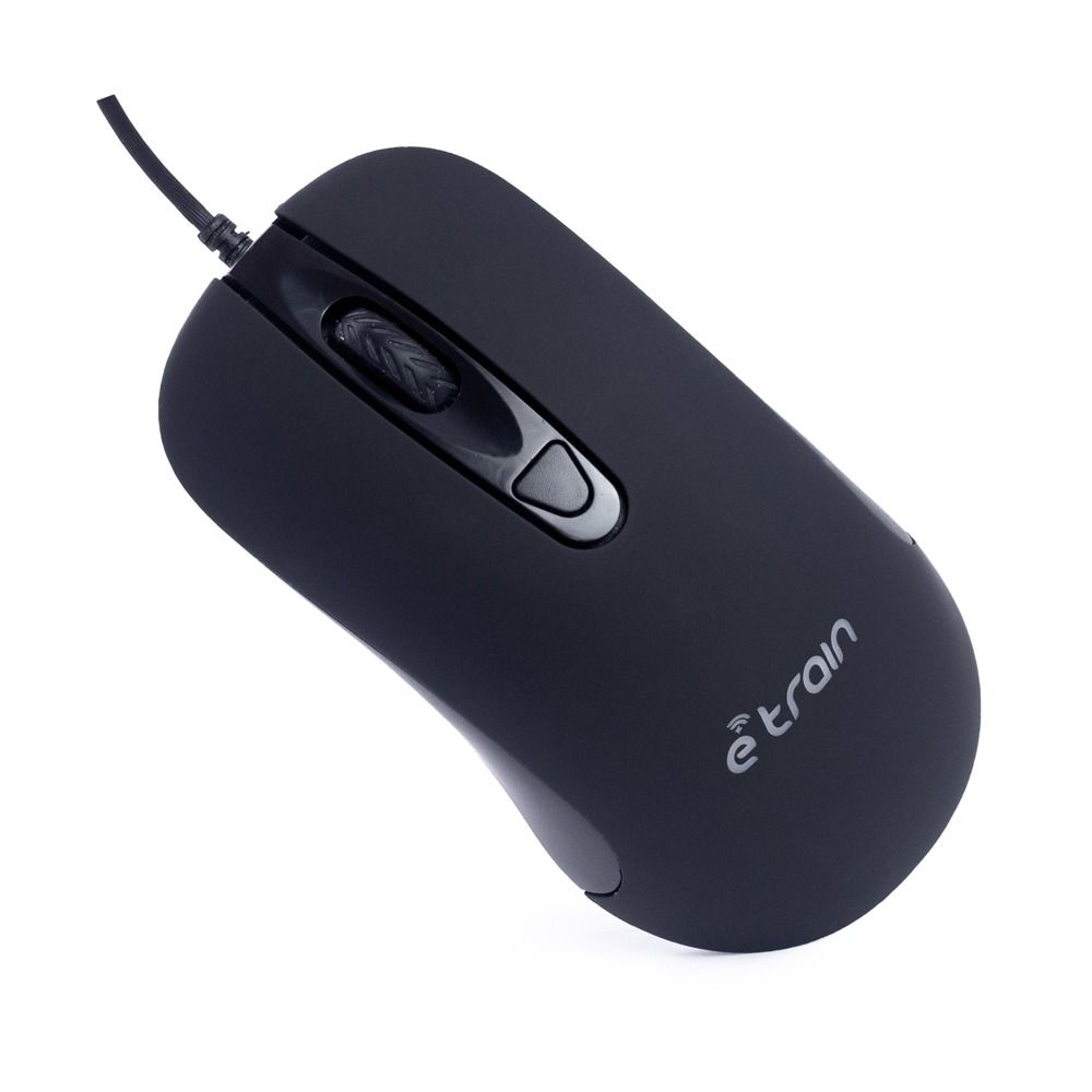 E-train (MO662) Wired Mouse 1000-1600 DPI with Switchable Button - Black