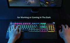 AULA f2088 RGB Mechanical Gaming Keyboard silver frame with Magnetic Hand Wrist Rest