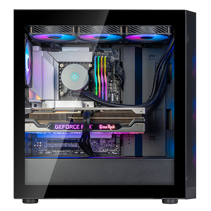 SilverStone FARA 514X ATX Mid-Tower Chassis with 4x ARGB Fans Dual 360mm Radiator Support High Airflow Mesh Panel 394mm GPU Support USB-C I O and High-Capacity Design