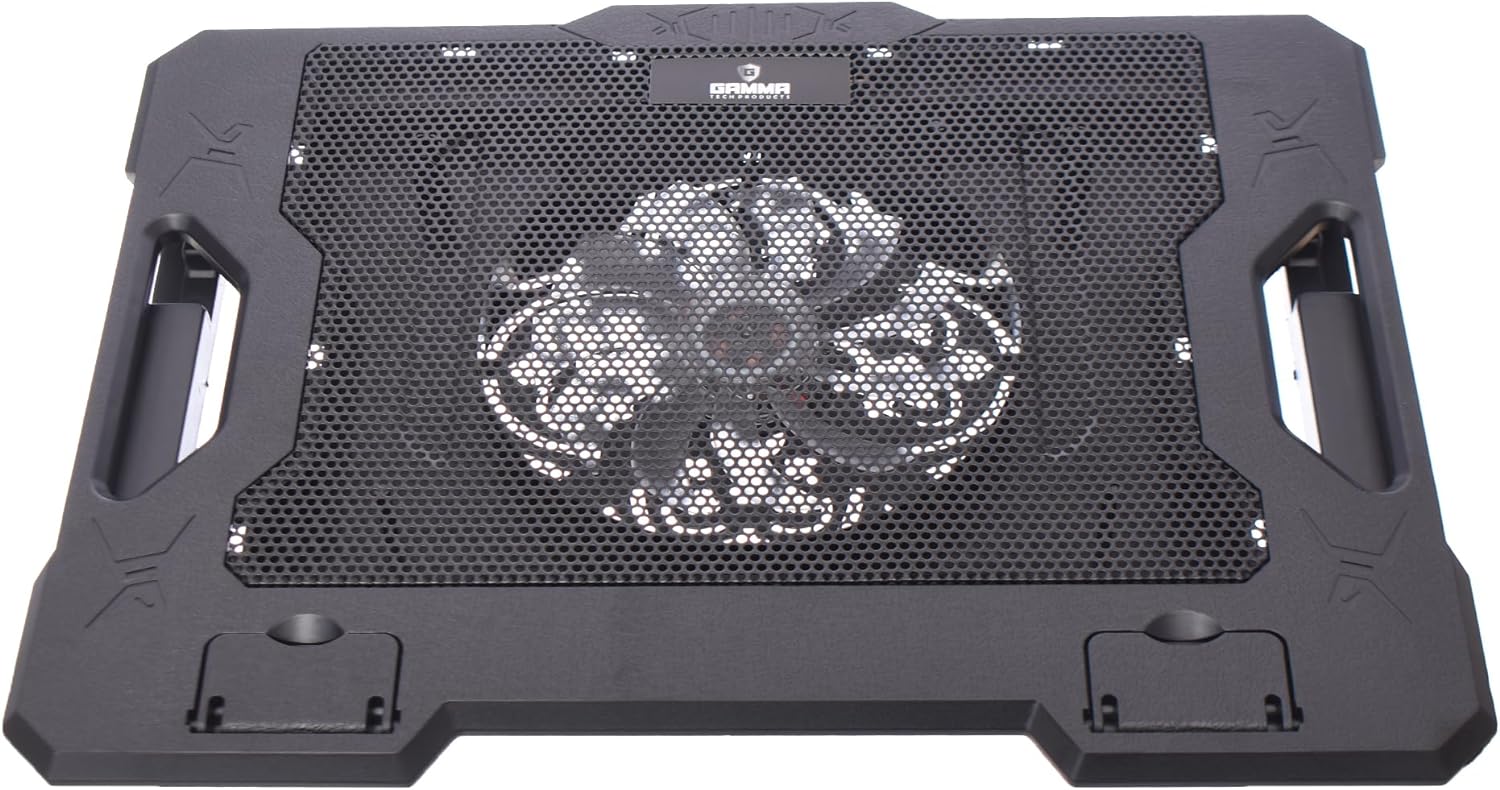 Gamma GT-89 Cooling Pad Containing Five Angle Stand With Two USB Ports And Fan Control button For Laptop 370x275x27mm - Black