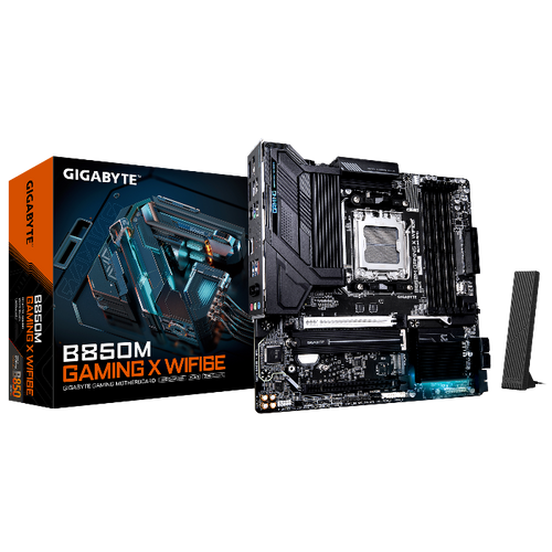 Gigabyte B850M Gaming X WIFI6E AMD AM5 Motherboard - DDR5 OC 8200MT/s 4 DIMMs (EXPO) - WIFI EZ-Plug EZ-Latch Plus/Click - 2x M.2 PCIe5.0x4 - X3D Turbo Mode