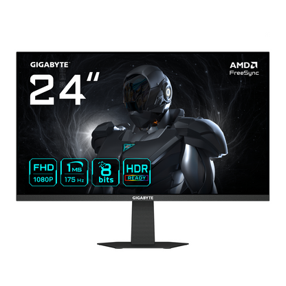 23.8-inch FHD IPS gaming monitor with black stand, front view