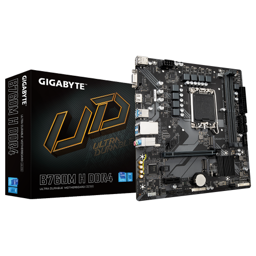 Gigabyte B760M H DDR4 Motherboard Supports Intel Core 14th Gen