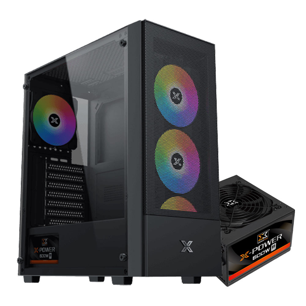 علبة Xigmatek Hero ii Air Argb Mid-Tower مزودة بـ X-POWER 600W 80+ White