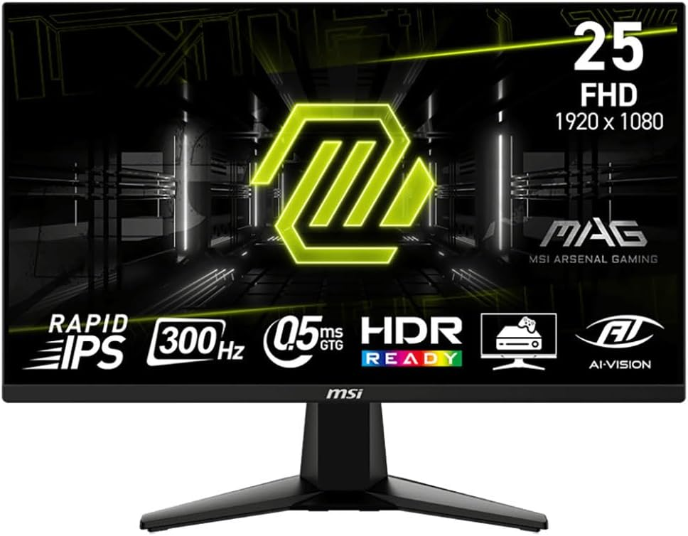Msi MAG 255XF 300Hz 0.5ms Rapid IPS 25-inch FHD Gaming Monitor