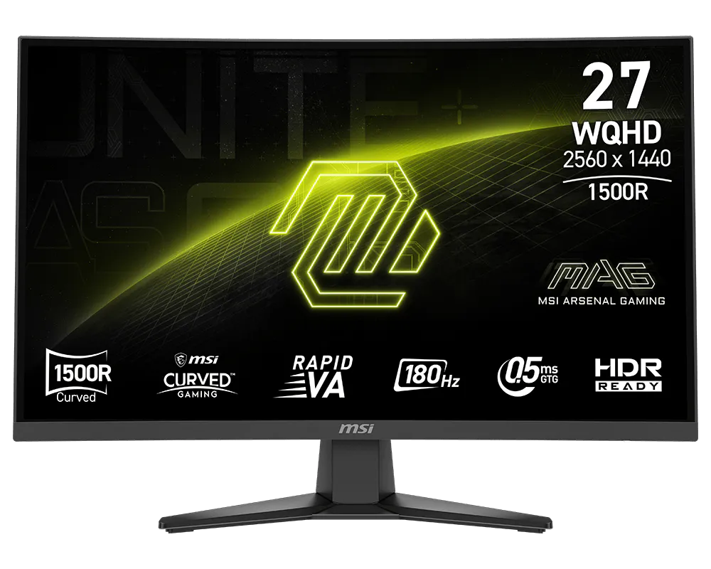 MSI MAG 275CQF E18 27-inch WQHD (2k) 180Hz 0.5ms VA Panel Curved Gaming Monitor