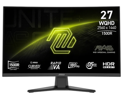 MSI MAG 275CQF E18 27-inch WQHD (2k) 180Hz 0.5ms VA Panel Curved Gaming Monitor