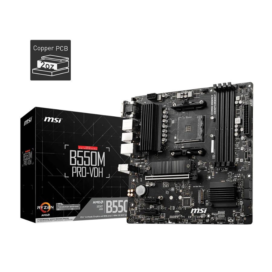 MSI B550M PRO-VDH Socket AM4 AMD Motherboard
