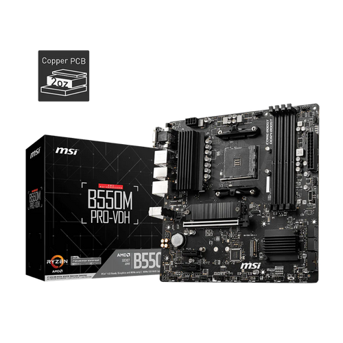 MSI B550M PRO-VDH Socket AM4 AMD Motherboard
