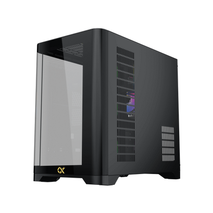 Xigmatek Crystal Storm 4 fan PWM Argb Curved TG Case with psu 750W 80+ Bronze