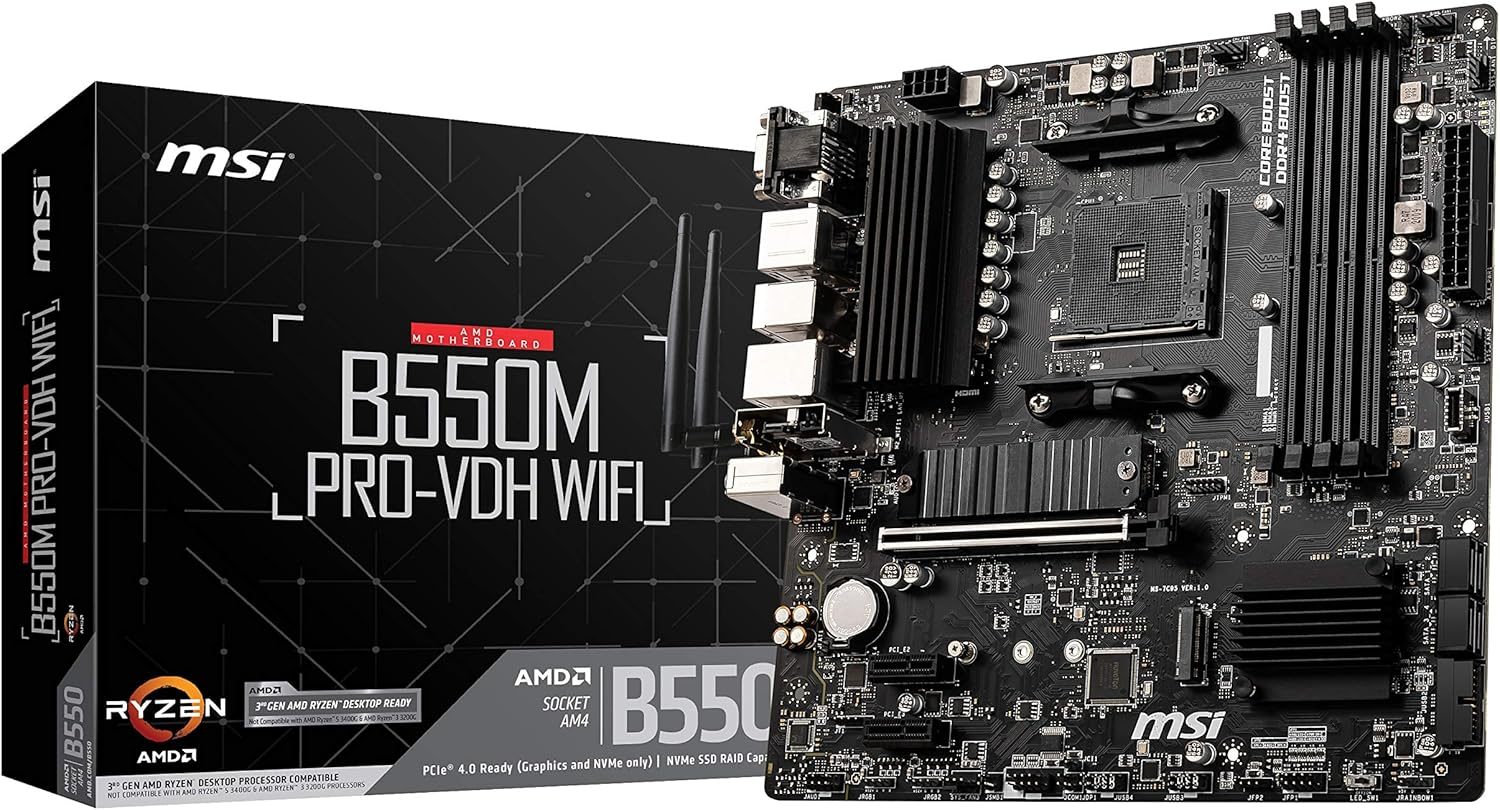 MSI B550M PRO-VDH WIFI Socket AM4 AMD Motherboard