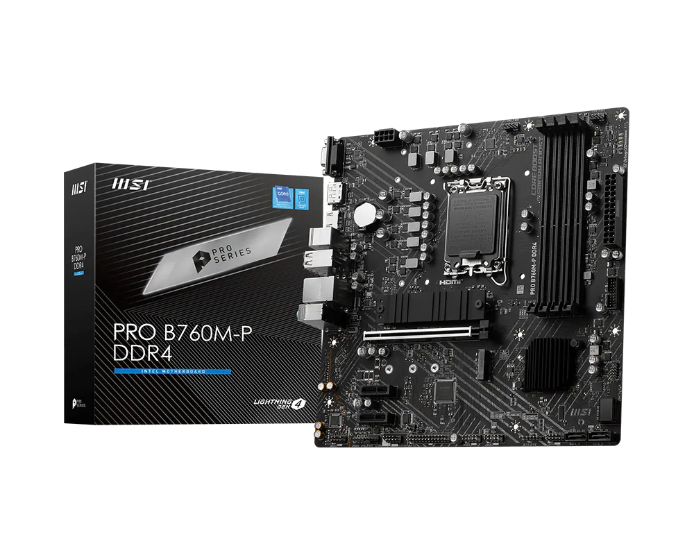 MSI PRO B760M-P DDR4 Intel LGA 1700 Motherboard
