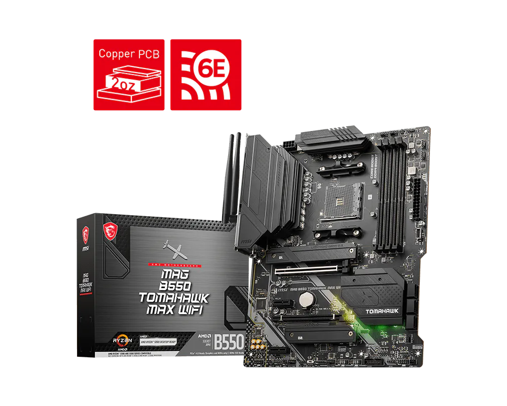MSI MAG B550 TOMAHAWK MAX WIFI Socket AM4 AMD Motherboard