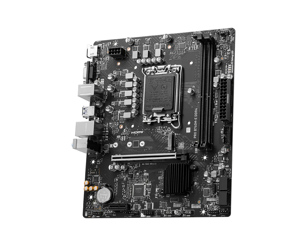 Computer motherboard on a white background
