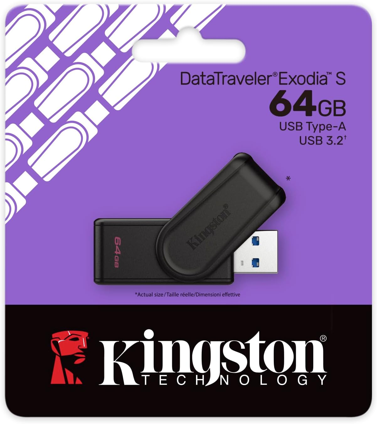 Kingston Exodia S 64GB USB 3.2 Flash Drive black