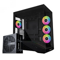Lian Li Vector V100R BTF Black Mid-Tower Gaming Case with 4 ARGB Fans, USB Type-C + RB750 750W 80+ Bronze ATX 3.1 PSU