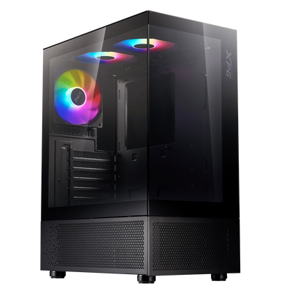 XPG INVADER X MINI 5 x ARGB FANS Compact Mid-Tower Chassis - Black