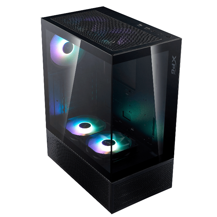 XPG INVADER X MINI 5 x ARGB FANS Compact Mid-Tower Chassis - Black
