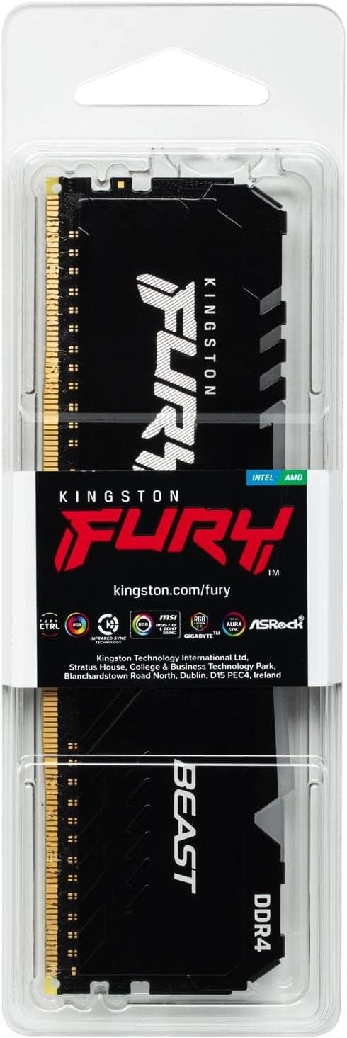 Kingston Fury Beast RGB 16GB DDR4 3200MHz CL16 Desktop Memory