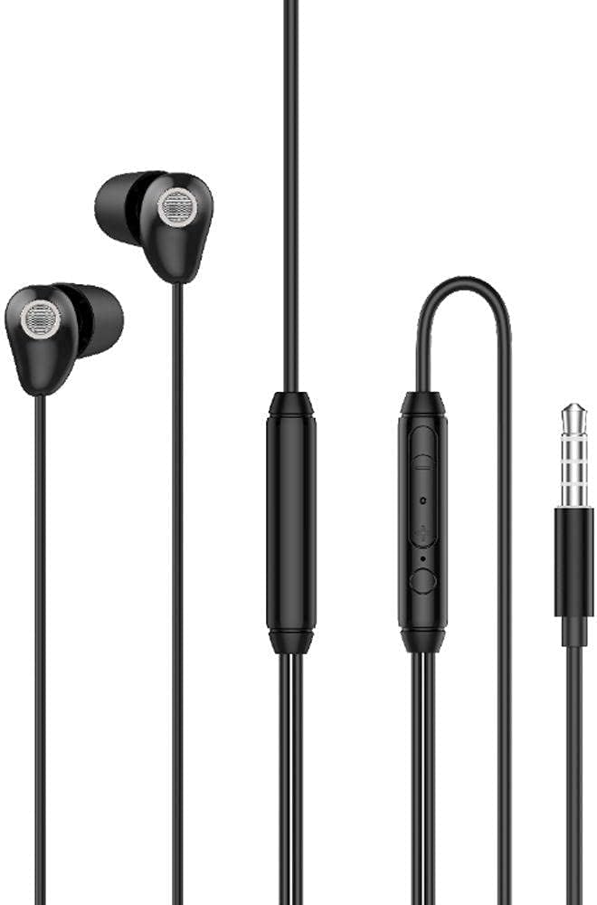 L'AVVENTO HP66B Sleeping earphone with Mic 3.5mm with Volume Control - Black - ALARABIYA COMPUTER
