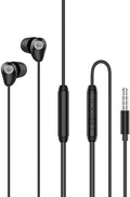 L'AVVENTO HP66B Sleeping earphone with Mic 3.5mm with Volume Control - Black