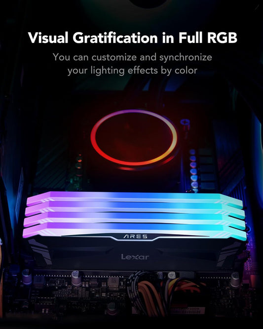 Lexar ARES 16GB KIT (2X8) 3600MHZ CL18 RGB DDR4 Desktop Memory - ALARABIYA COMPUTER