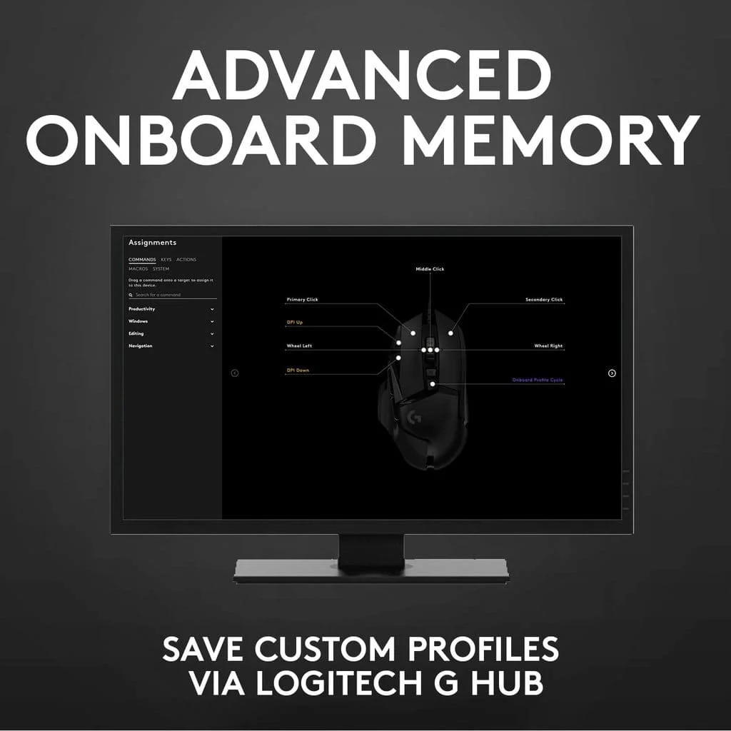 Logitech G502 HERO Gaming Mouse Hero Sensor 25K – Alarabiya Computer
