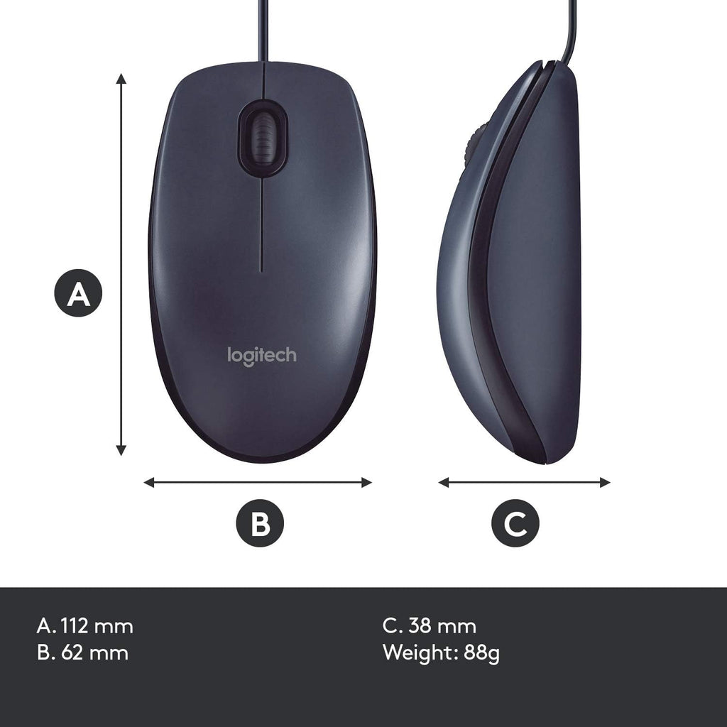 Logitech B100 Optical Wired Mouse