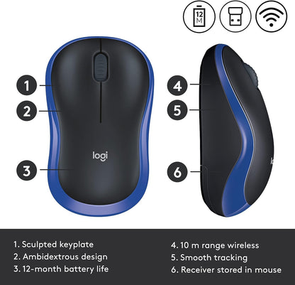 Logitech Wireless Mouse M185 BLUE