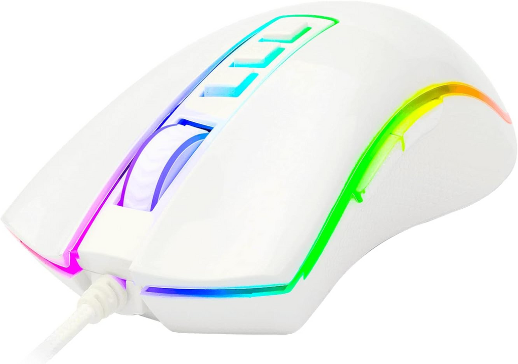 Redragon M711 Cobra White Edition 12400 DPI RGB Gaming Mouse