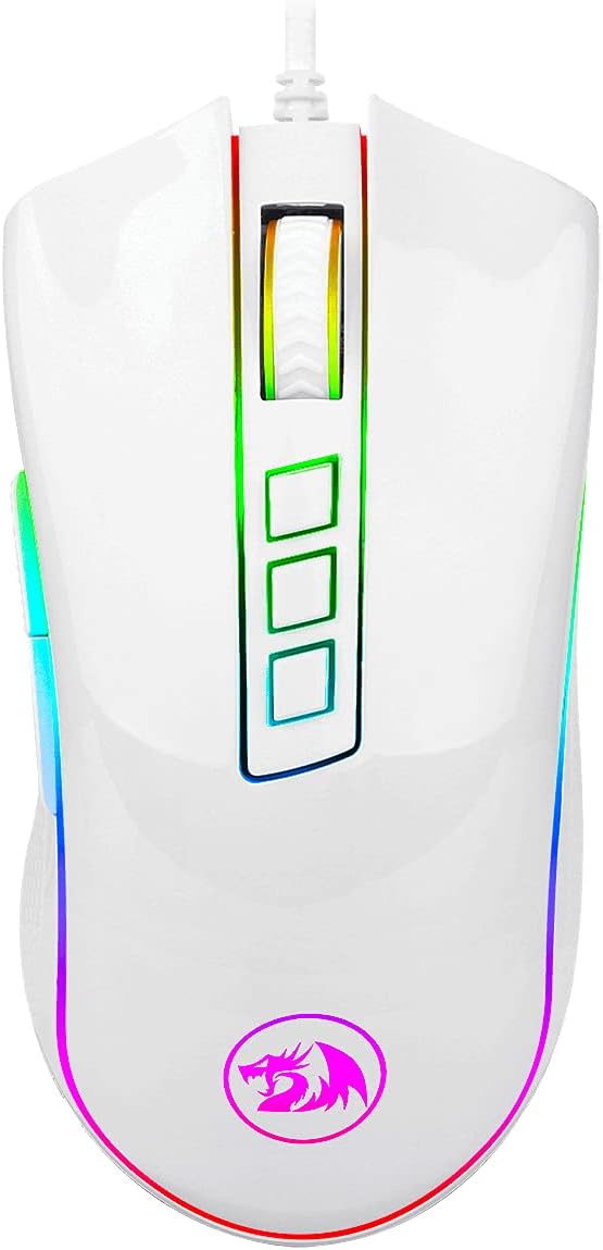 Redragon M711 Cobra White Edition 12400 DPI RGB Gaming Mouse