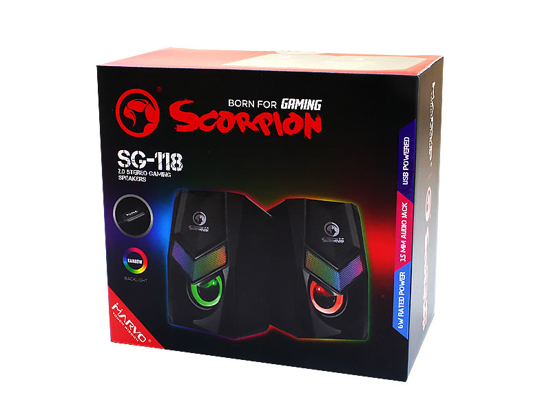 Marvo SG-118 2.0 Stereo RGB Gaming Speaker