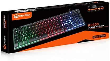 Meetion K9300 Waterproof Rainbow Backlit Gaming Keyboard